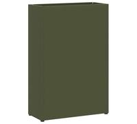 vidaXL Stand de Parapluie de Pluie Vert Olive 28 x 12 x 41 cm Acier, Rangement d'entrée, Support Parapluie rectangulaire, Moderne, Durable, pour Une Maison Bien organisée