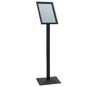 vidaXL Stand de Poster sur Pied Noir a4 Aluminium et PVC
