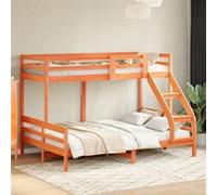 Stapelbed massief grenenhout wasbruin 80x200/140x200 cm3207184