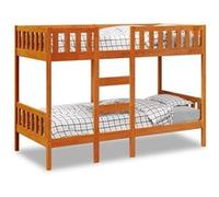 Vidaxl Lit Superposé Cire Marron 90x190 Cm Bois De Pin Massif Marron