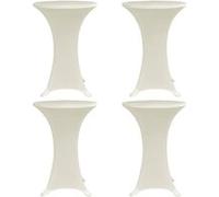 vidaXL Statafelhoes 4 st stretch Ã˜60 cm crÃme279074 Crème G