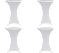 vidaXL Statafelhoes 4 st stretch Ã˜60 cm wit279068 Blanc G
