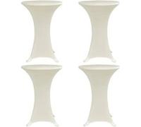vidaXL Statafelhoes 4 st stretch Ã˜70 cm crÃme279075 Crème G