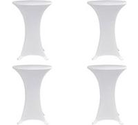Housses Élastiques De Table Ø 70 Cm Blanc 4 Pcs Vidaxl Blanc