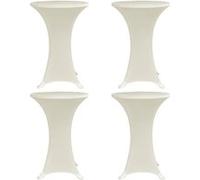 vidaXL Statafelhoes 4 st stretch Ã˜80 cm crÃme279076 Crème G