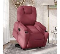 vidaXL Fauteuil inclinable électrique rouge bordeaux tissu