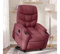 vidaXL stoel électrique réglable tissu bordeaux Rouge G