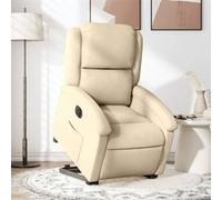 Vidaxl Fauteuil Inclinable Électrique Crème Tissu
