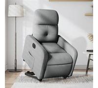 stoel électrique réglable tissu gris clair
