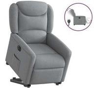 stoel électrique réglable tissu gris clair