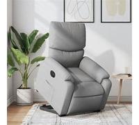 stoel électrique réglable tissu gris clair