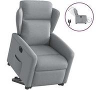 stoel électrique réglable tissu gris clair