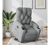Fauteuil Inclinable de Massage Chaise Siège Salle de Séjour Crème Tissu vidaXL