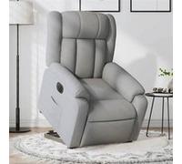 Vidaxl Fauteuil Inclinable Électrique Gris Clair Tissu Gris