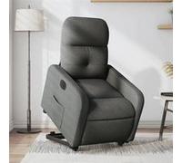 Vidaxl Fauteuil Inclinable Électrique Gris Foncé Tissu Gris