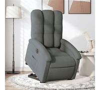 Vidaxl Fauteuil Inclinable Électrique Gris Foncé Tissu Gris