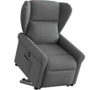 stoel électrique réglable tissu gris foncé