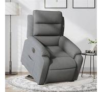 Vidaxl Fauteuil Inclinable Électrique Gris Foncé Tissu Gris