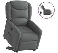 vidaXL stoel électrique réglable tissu gris foncé Gris G