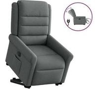 vidaXL stoel électrique réglable tissu gris foncé Gris G
