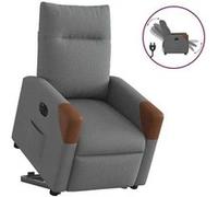 vidaXL stoel électrique réglable tissu gris foncé Gris G