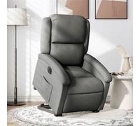 vidaXL Fauteuil inclinable électrique gris foncé tissu