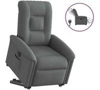 vidaXL stoel électrique réglable tissu gris foncé Gris G