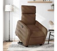 vidaXL stoel électrique réglable tissu marron Marron G