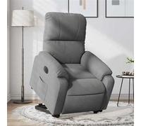 vidaXL Fauteuil électrique réglable en tissu microfibre Gris foncé (Gris G)