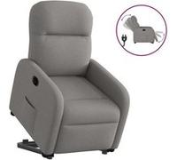 Vidaxl Fauteuil Inclinable Électrique Taupe Tissu