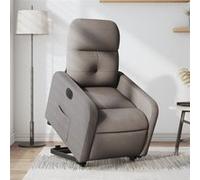 vidaXL Fauteuil électrique réglable en tissu taupe Taupe G