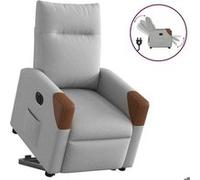 vidaXL stoel électrique réglable tissu wolk gris Gris