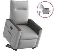 vidaXL stoel électrique réglable tissu wolk gris Gris G