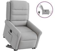 vidaXL stoel électrique réglable tissu wolk gris Gris G