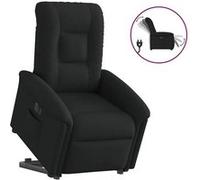 vidaXL stoel électrique réglable tissunoir Noir G