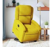 vidaXL stoel électrique réglable velours jaune Jaune G