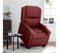vidaXL Fauteuil inclinable électrique rouge bordeaux similicuir