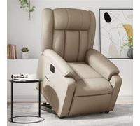 vidaXL Fauteuil inclinable électrique Cappuccino similicuir