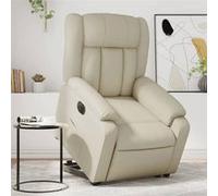vidaXL stoel électrique similicuir crème Beige G