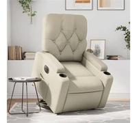 Vidaxl Fauteuil Inclinable Électrique Crème Similicuir
