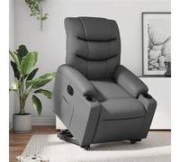 vidaXL Fauteuil inclinable électrique gris similicuir