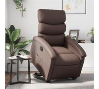 vidaXL Fauteuil inclinable électrique marron similicuir