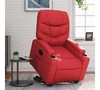 vidaXL Fauteuil inclinable électrique rouge similicuir