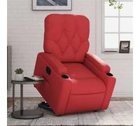 Vidaxl Fauteuil Inclinable Électrique Rouge Similicuir Rouge