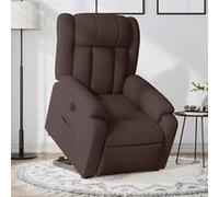 stoel électrique tissu marron foncé