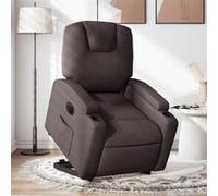 vidaXL Fauteuil inclinable électrique marron foncé tissu