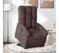 vidaXL Fauteuil inclinable électrique en tissu marron foncé Marron G