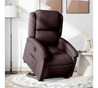 stoel électrique tissu marron foncé