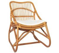 Vidaxl Chaise En Rotin Marron Clair Lin Marron