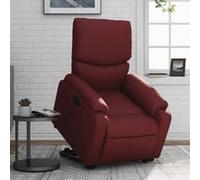 stoel similicuir bordeaux